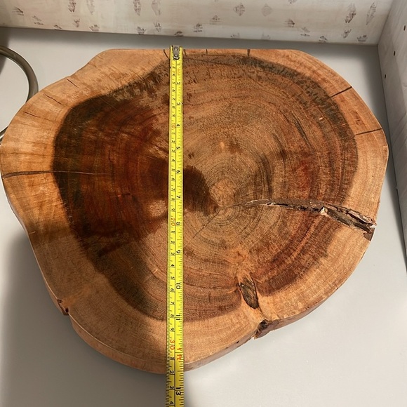 Distressed Natural wood unique footed tray - Picture 8 of 9